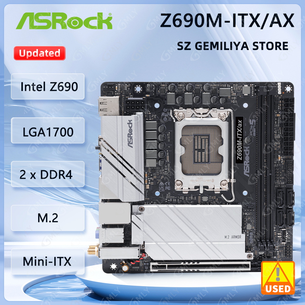 Lga1700 Itx Motherboard Ddr5 - Carte mère ASROCK Z690M-ITX/ax Mini-ITX LGA1700